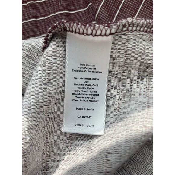 Talbots Woman 2x Maroon Strip Tunic Top Plus Size Modern Modest Cottagecore - Picture 7 of 7